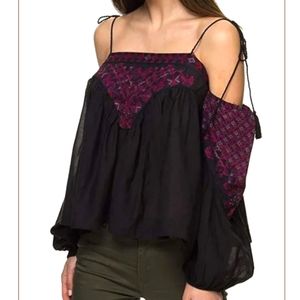 Gorgeous off the shoulder embroidered Gree people top